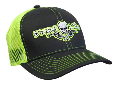 Diesel Life Hat Neon Green and Black Snap Back