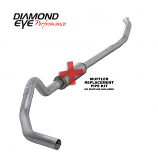 Diamond Eye Exhaust ‘03-'04 5.9L CUMMINS 2500/3500 4” Turbo Back Single, no muffler